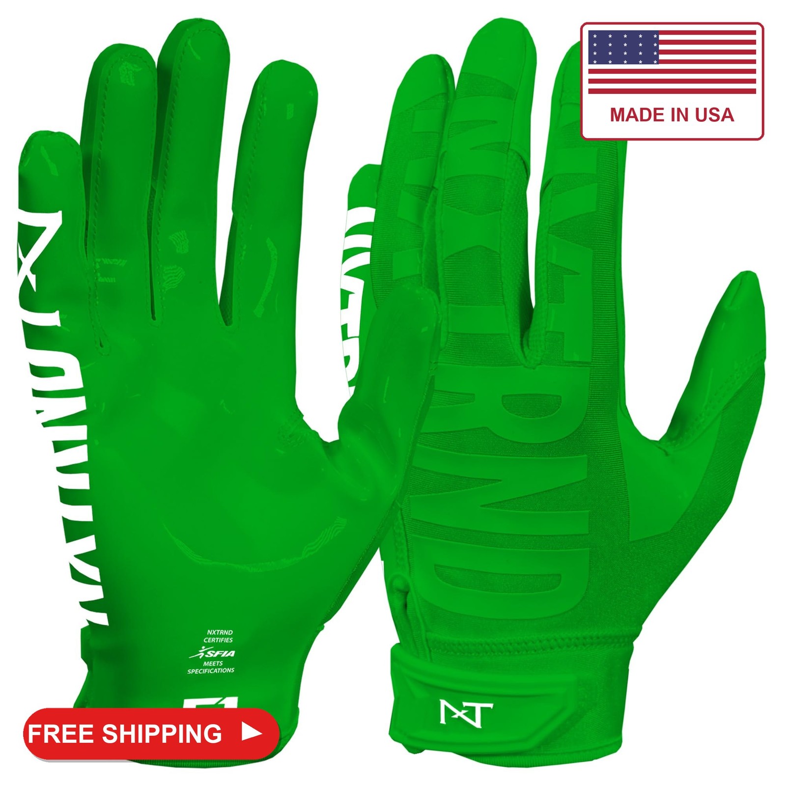 Nxtrnd G1 Pro Men\'s Football Gloves, Adult Sticky Receiver Gloves (Green, Large) Nxtrnd G1 Pro Men\'s Football Gloves, Adult Sticky Receiver Gloves (Green, Large)