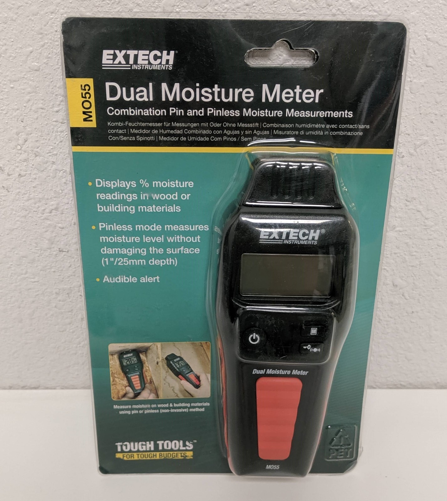 Extech MO55 Dual Moisture Meter Pin & Pinless Wood Building Materials