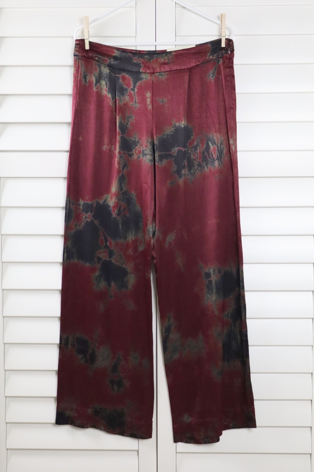 SOFT SURROUNDINGS NWT $118 Wide Leg Full Length Tie Dye Pants Size Small