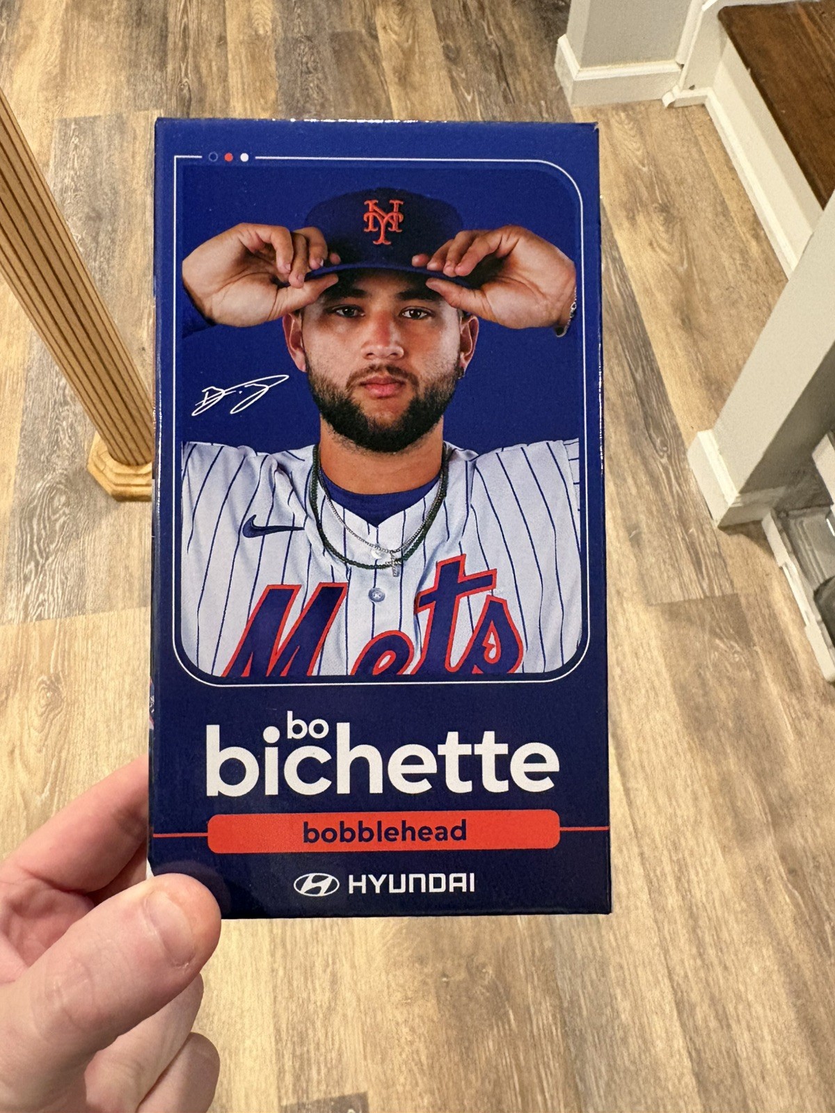 Hyundai Bo Bichette New York Mets MLB Baseball Bobblehead Blue White Hyundai Bo Bichette New York Mets MLB Baseball Bobblehead Blue White