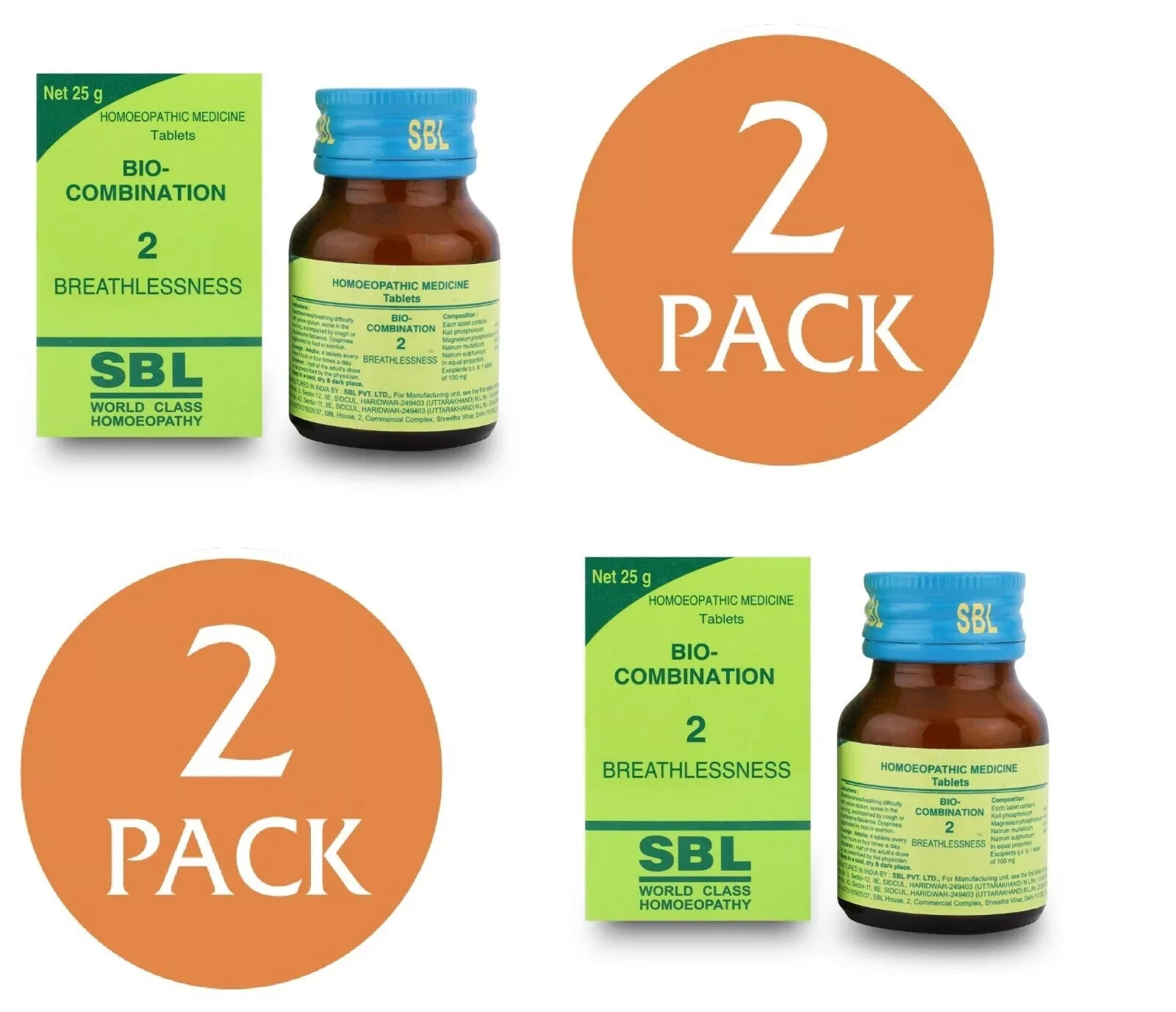 25g X 5 SBL Bio-Combination 2 Tablets for Asthma | Natural Homeopathic Remedy 25g X 5 SBL Bio-Combination 2 Tablets for Asthma | Natural Homeopathic Remedy