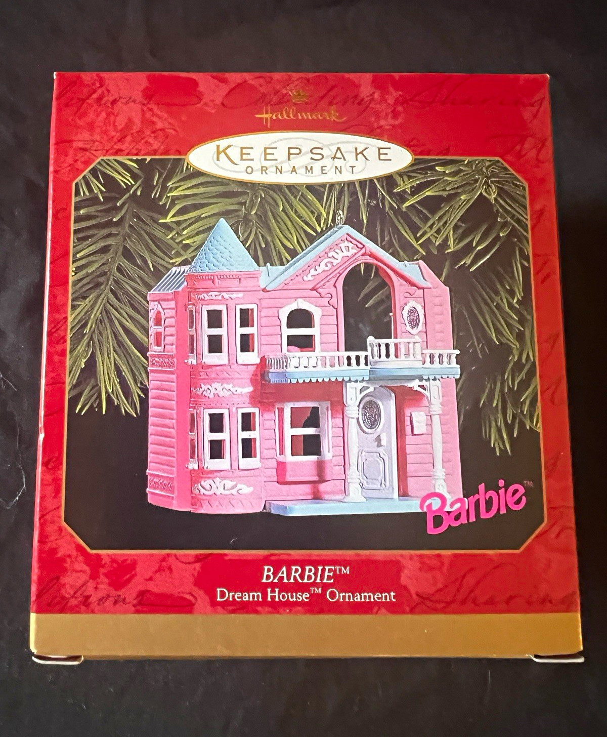 Hallmark Keepsake Barbie Dream House Ornament Handcrafted Dated 1999 Pink