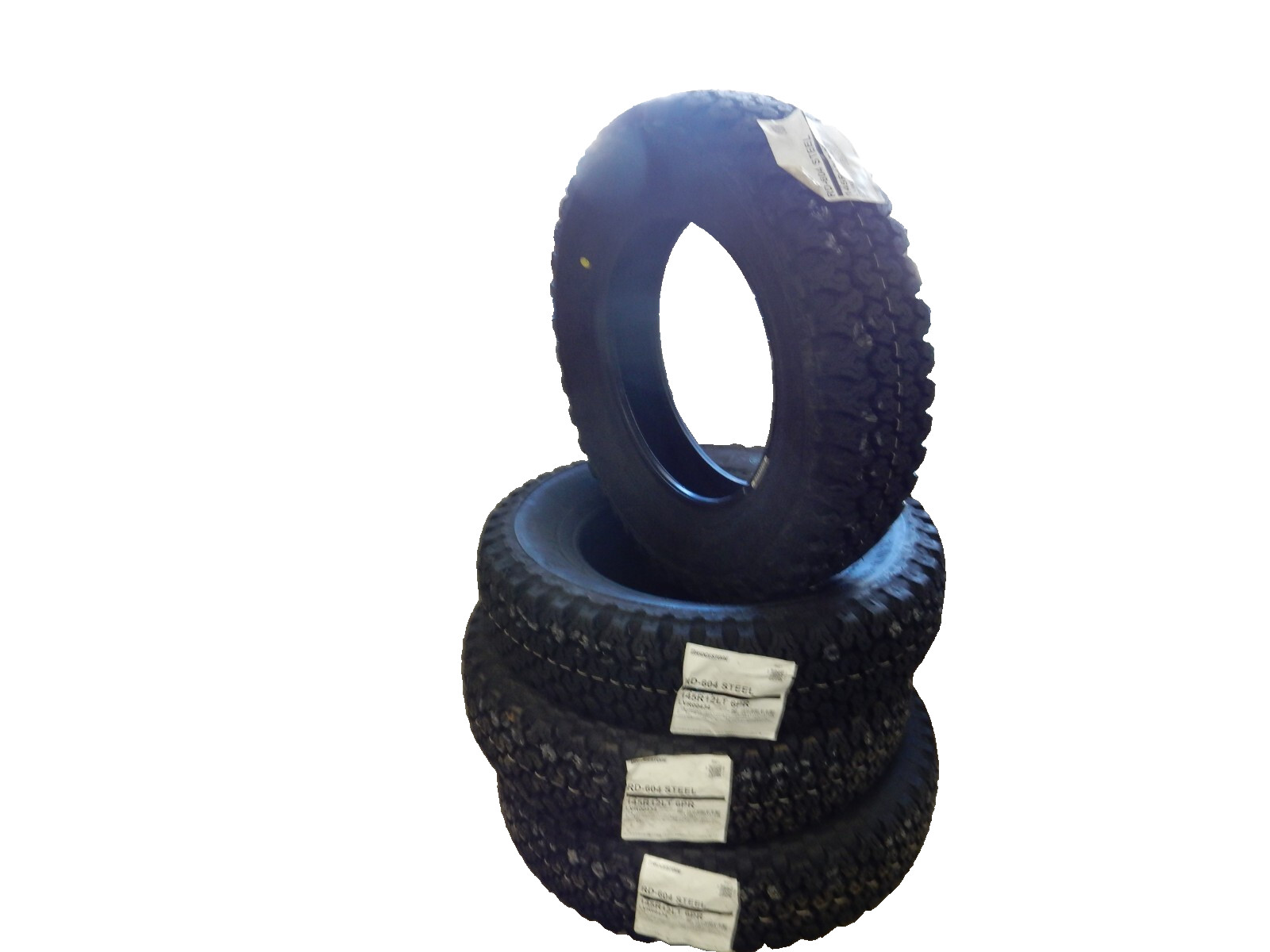 Ships from Texas New Set 4 Mini Truck Mud Tires Bridgestone RD-604 Steel 145R12
