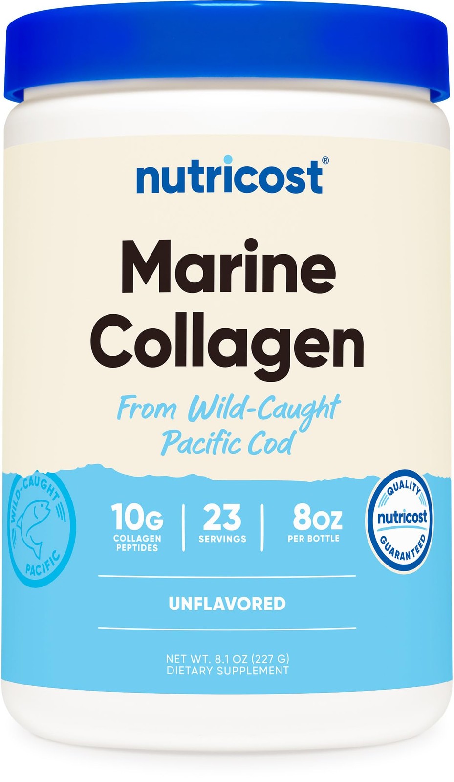 Nutricost Marine Collagen Powder Wild Caught Fish 8 oz 23 Servings