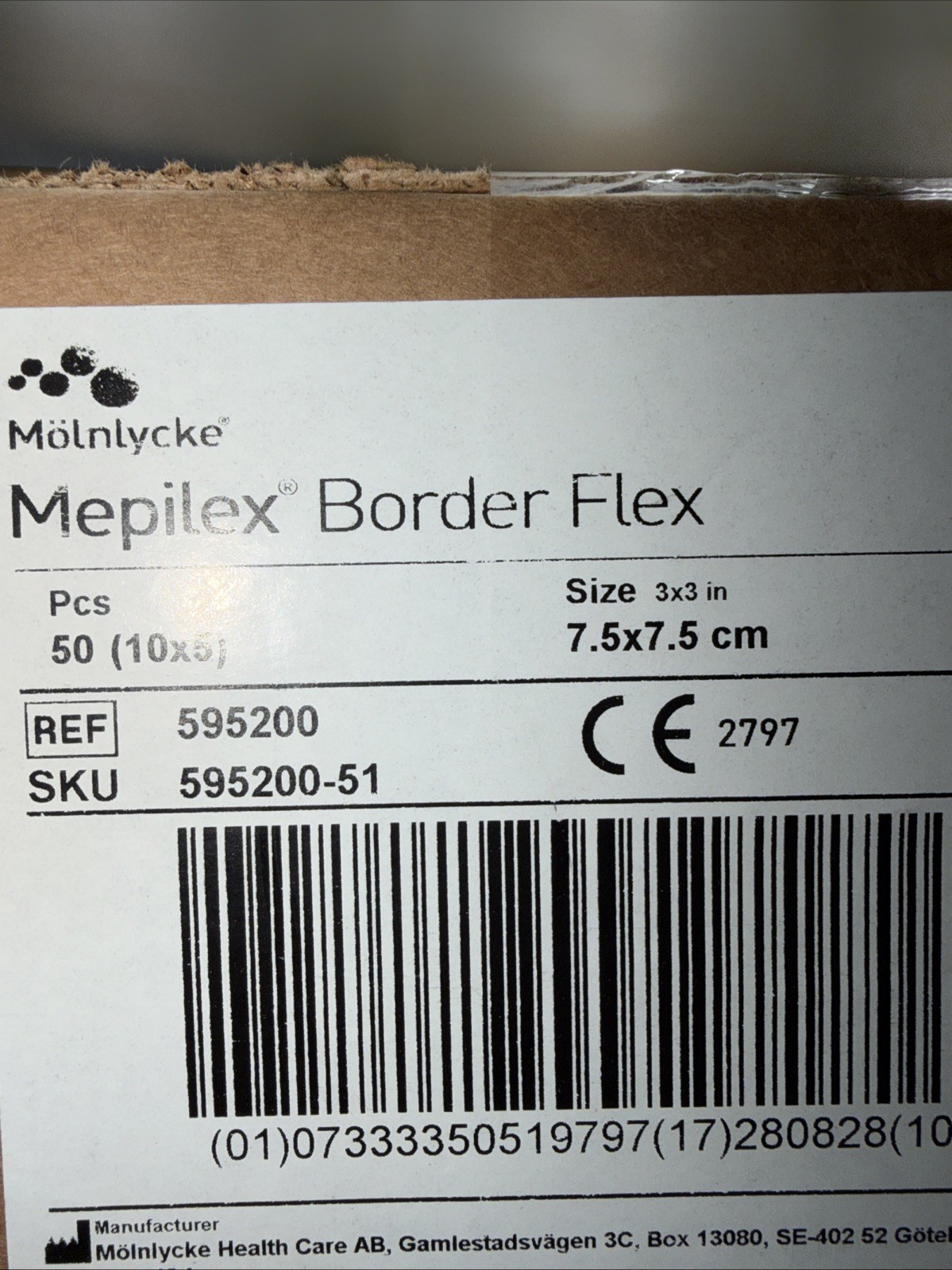 Mepilex Border Flex 595200 Foam Dressing  Lot Of 5 = 50 Pieces = 1 CASE Exp 2028