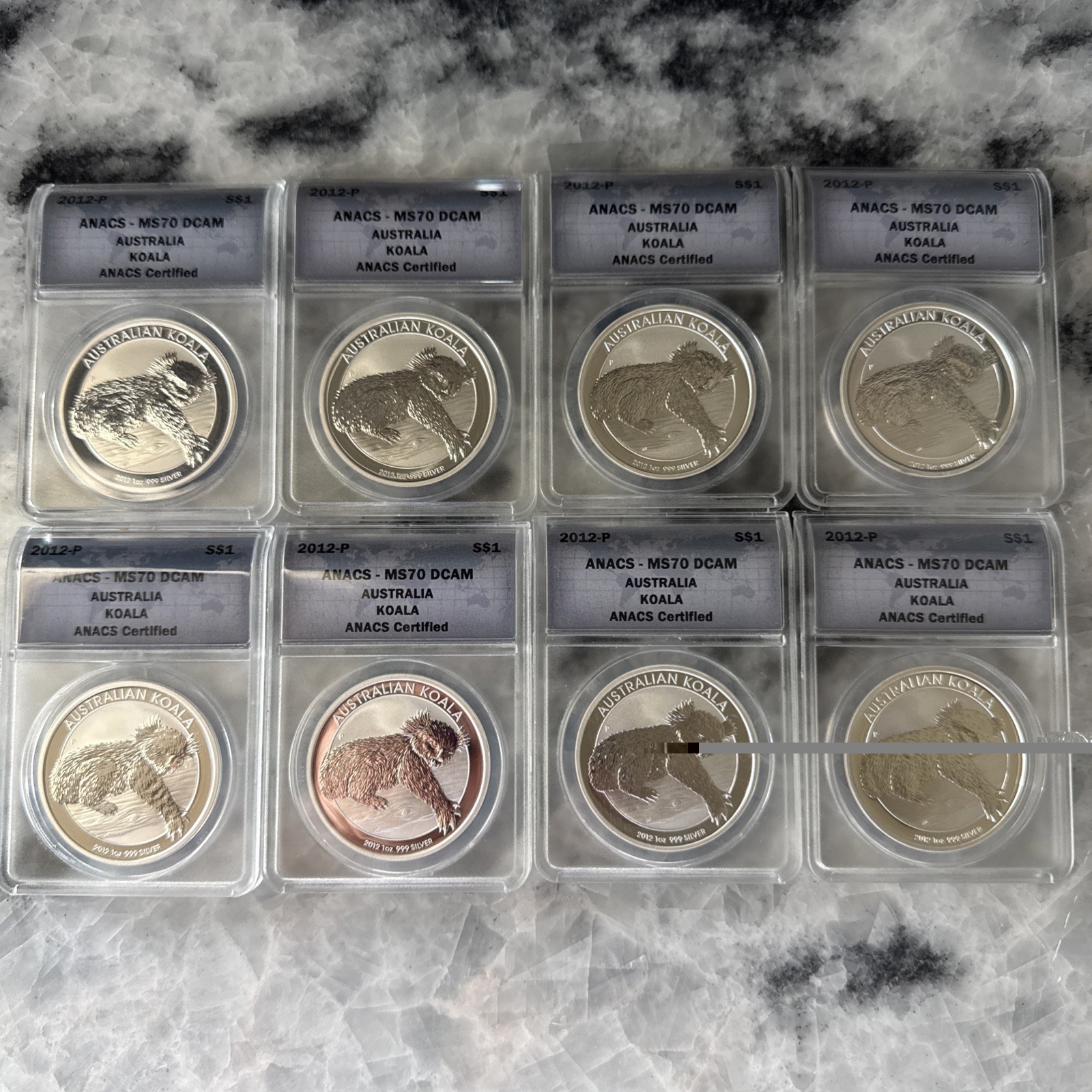 2012-P Australia Koala $1 1oz .999 Silver Coin ANACS MS70 DCAM 8 Available