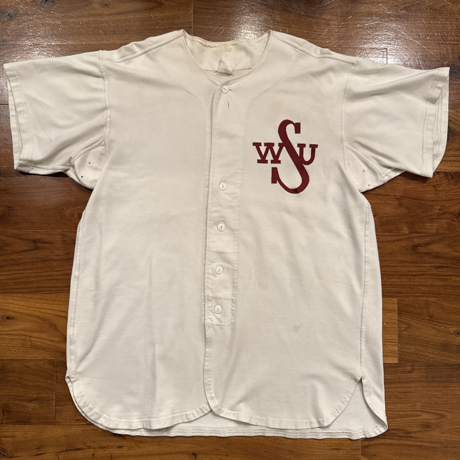 VTG Washington State WSU Cougars Baseball 1950s 1960s Jersey USA Made Durene XL VTG Washington State WSU Cougars Baseball 1950s 1960s Jersey USA Made Durene XL