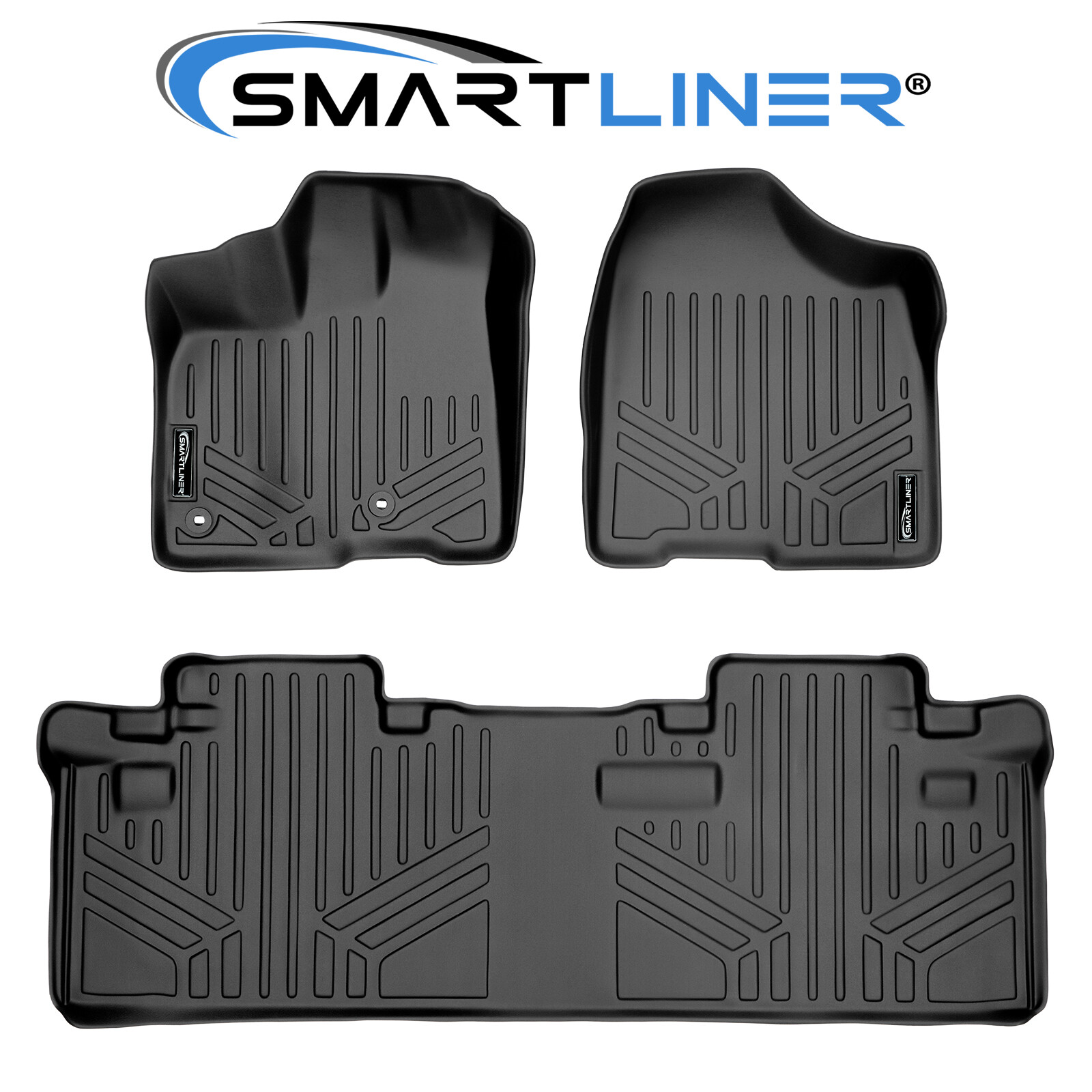 SMARTLINER Custom Fit Floor Mats Liner Set OEM TPE 2013-2020 Sienna 8 Passenger