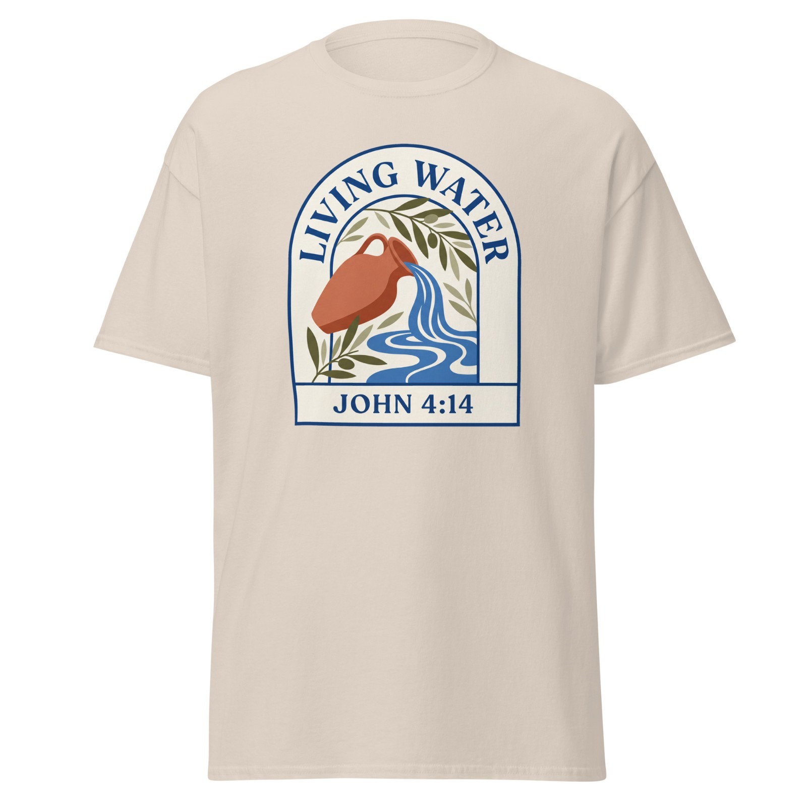 Aesthetic Living Water Shirt John 4 Modern Abstract Christian Tee Apparel Unisex