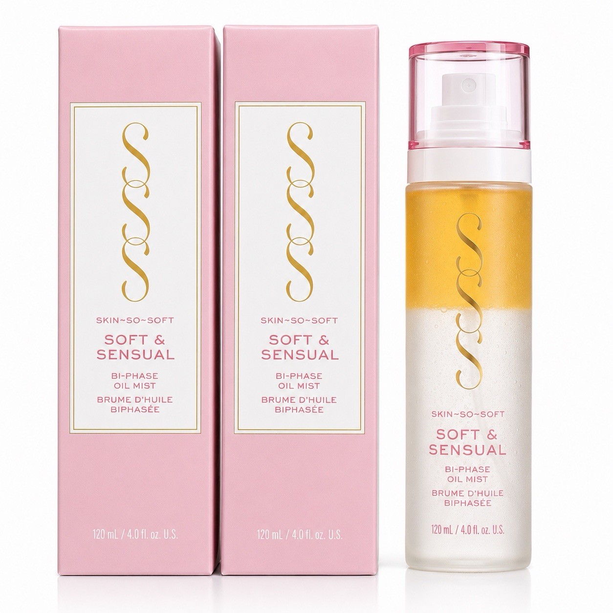 TWO Avon Skin So Soft - Soft & Sensual Face & Body Bi-Phase HYDRATING Oil Mist
