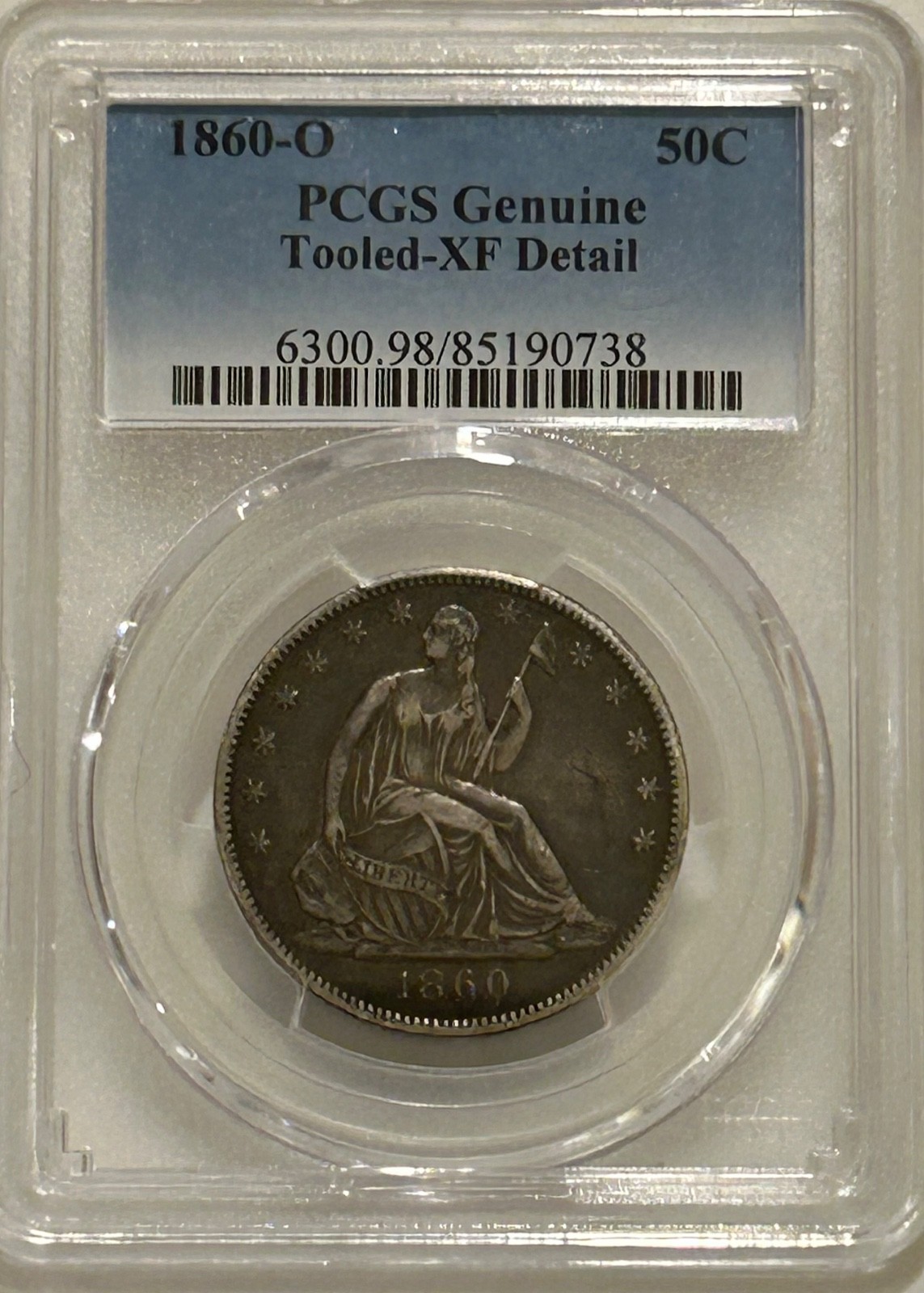 1860 O Seated Liberty Silver Half Dollar PCGS XF Details