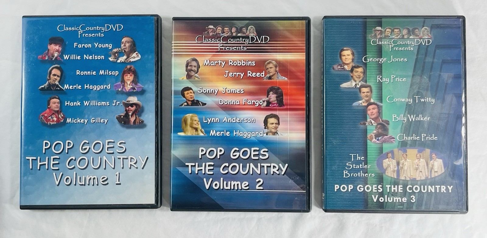 Pop Goes The Country Volume 1 2 & 3 DVD Lot (All Mint Discs)