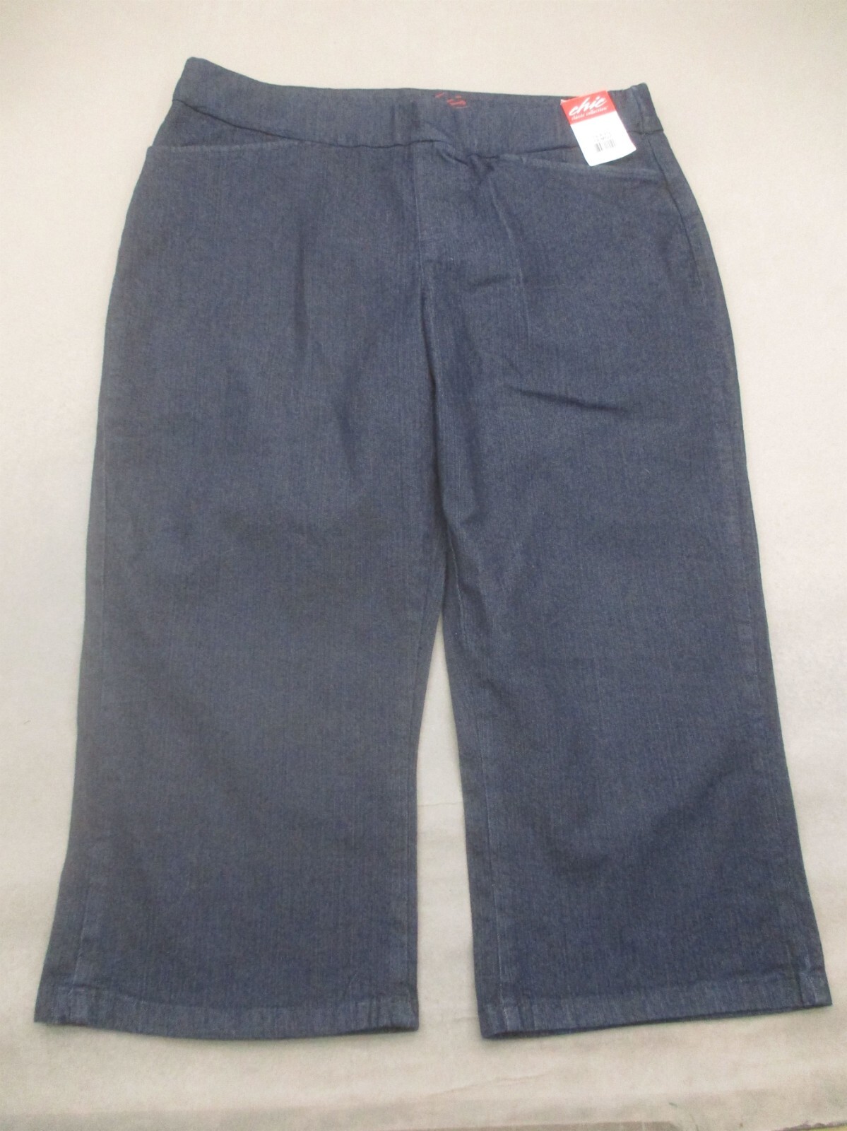 NWT Chic Classic Collection Size 14 Womens Blue Cotton Blend Pocket Capri 275 NWT Chic Classic Collection Size 14 Womens Blue Cotton Blend Pocket Capri 275