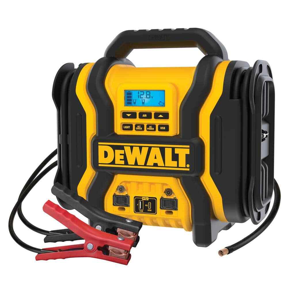 DEWALT Portable Power 2000 Peak Amp Jump Starter w/Digital Compressor DEWALT Portable Power 2000 Peak Amp Jump Starter w/Digital Compressor