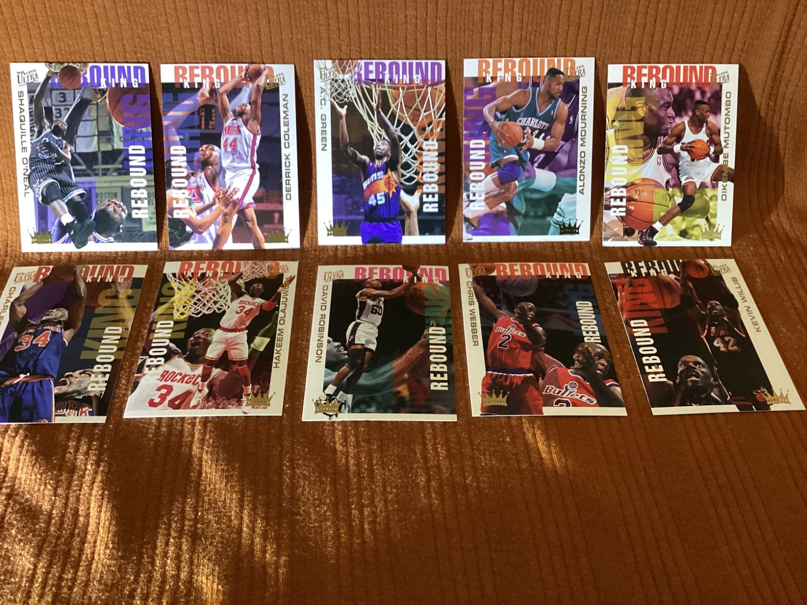1994-95 Fleer Ultra Rebound Kings Insert Complete Set of 10 Shaquille Excellent*