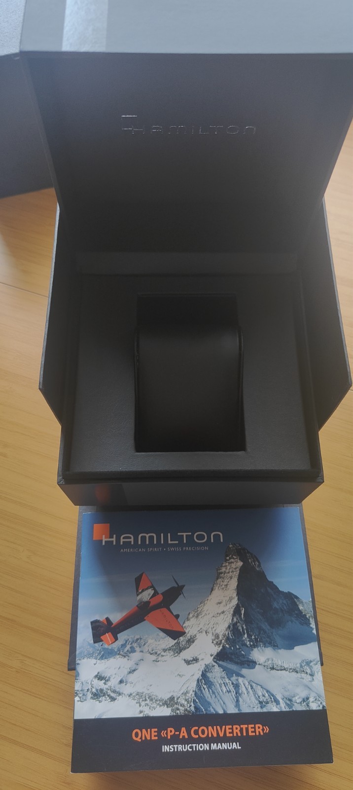 New Authentic Hamilton Watch Presentation Box & QNE P-A CONVERTER Manual New Authentic Hamilton Watch Presentation Box & QNE P-A CONVERTER Manual