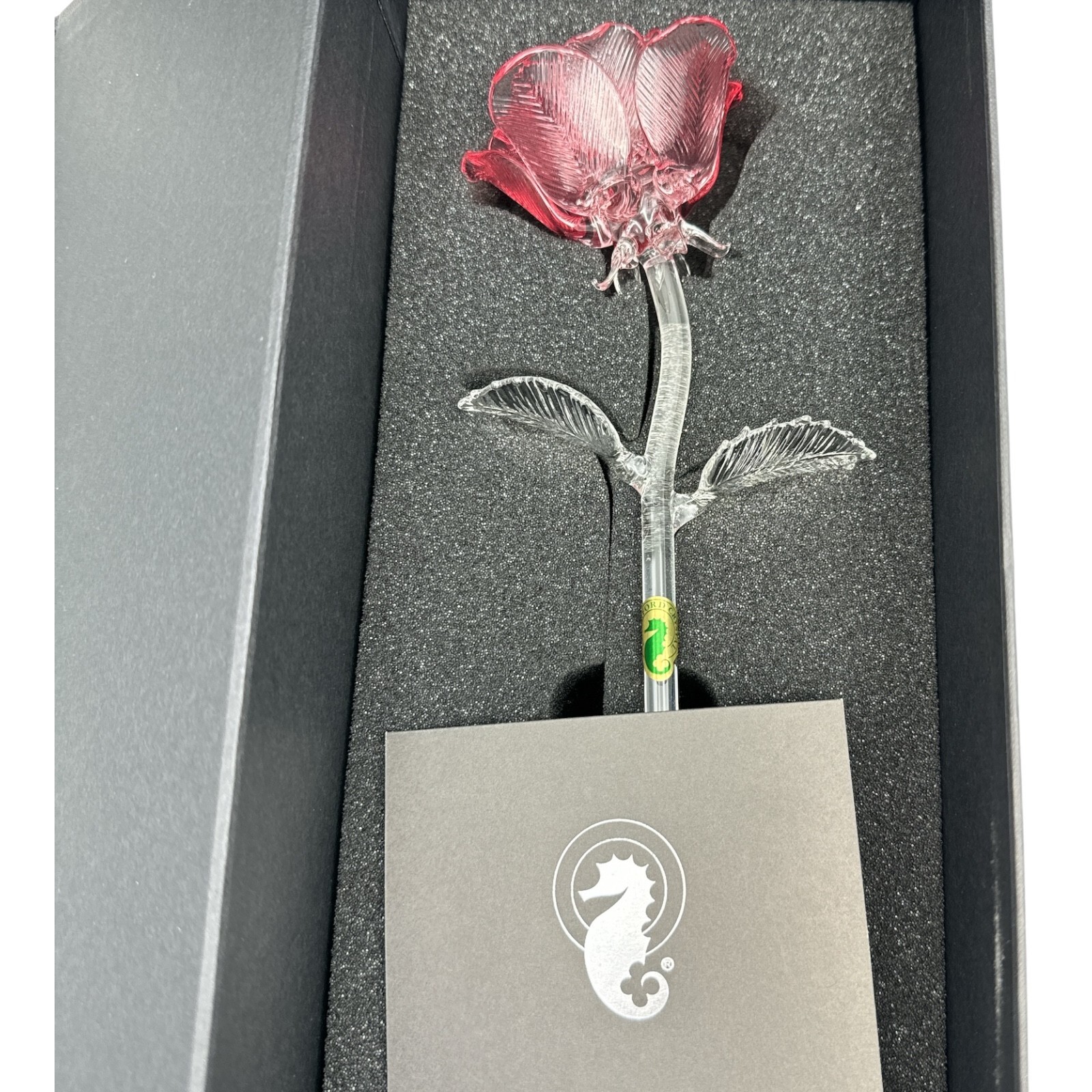 Waterford Fleurology Pink Rose Sculpture Original Box