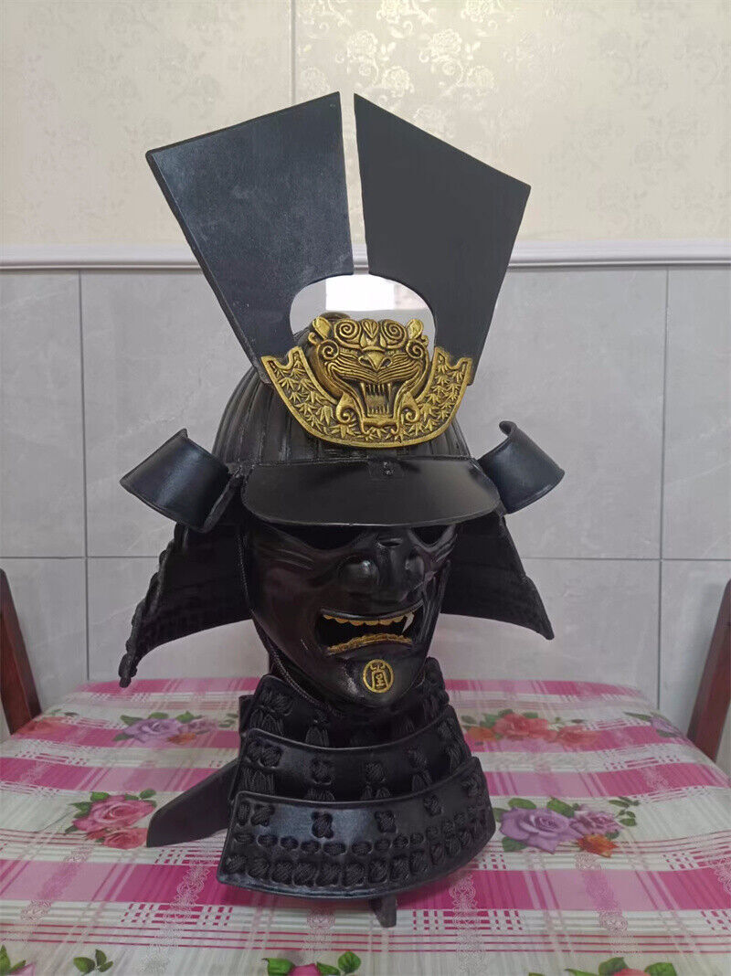 Vintage Japanese Samurai Warrior 1/1 Wearable Armor Helmet Adult Full Face Mask