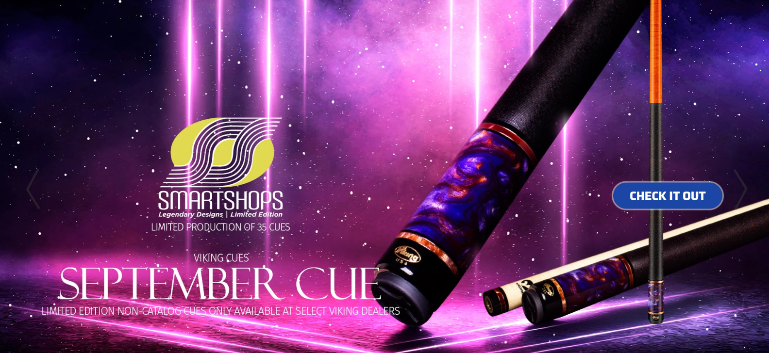 Viking September SS-0926B Smart Shops Pool Cue  Premium Curly Maple 24/35