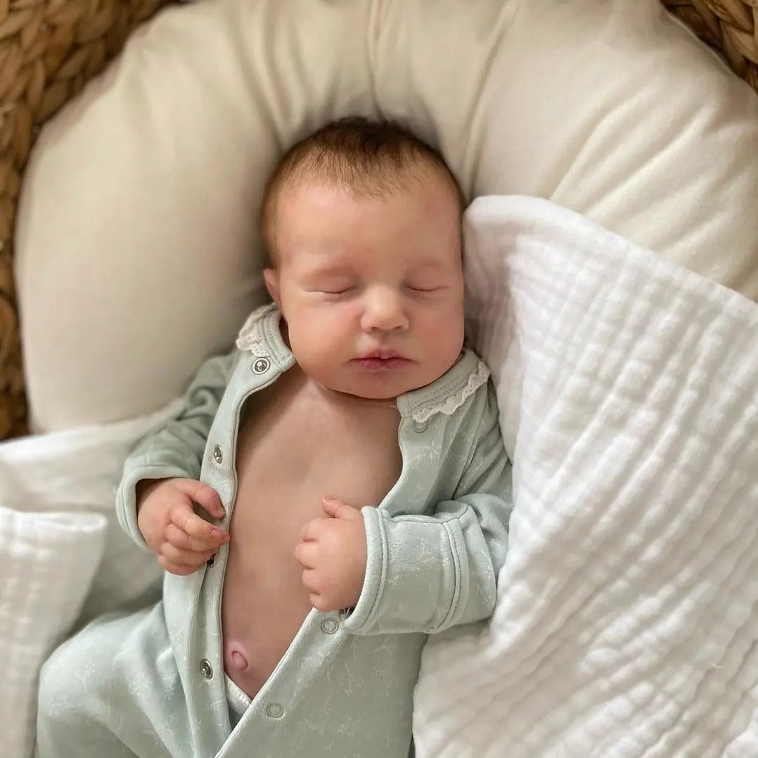 Realistic 20in Reborn Baby Dolls Full Vinyl Body Eyes Closed Real Life Boy Baby