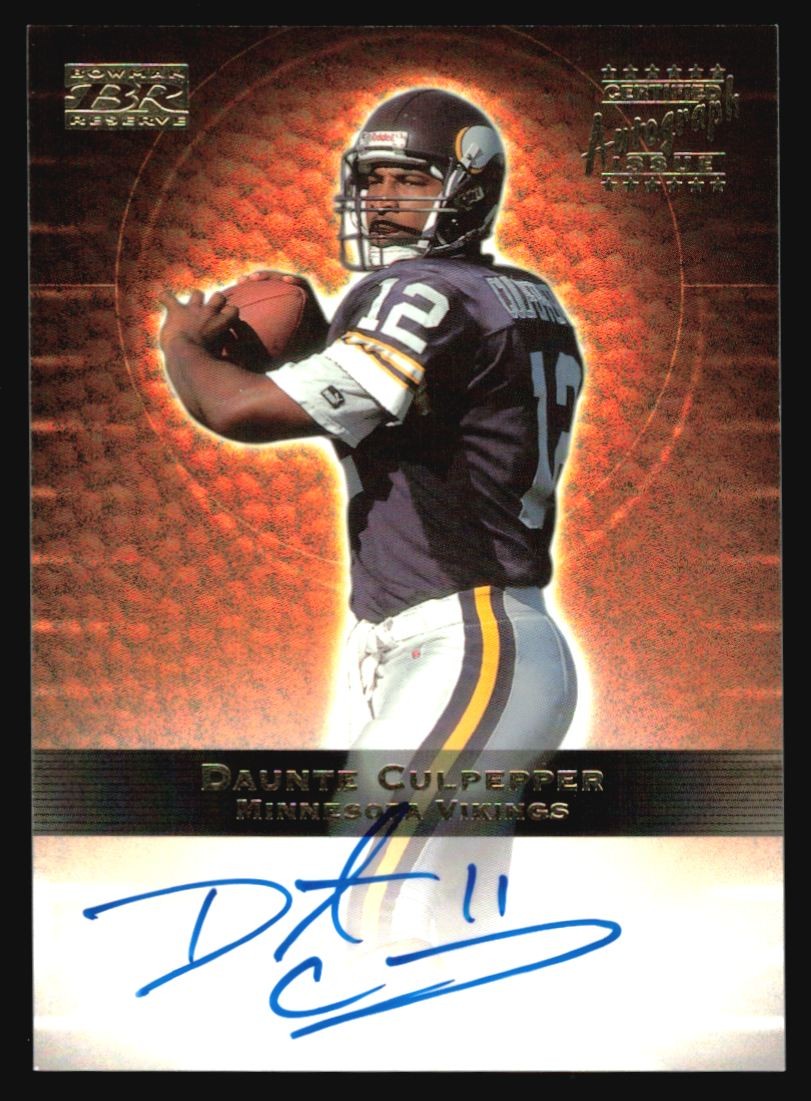2000 Bowman Reserve DAUNTE CULPEPPER Auto #DC 2000 Bowman Reserve DAUNTE CULPEPPER Auto #DC