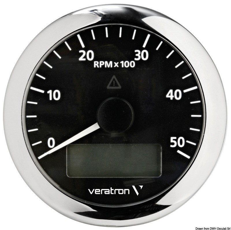 Revolution counter 5000 RPM black Revolution counter 5000 RPM black