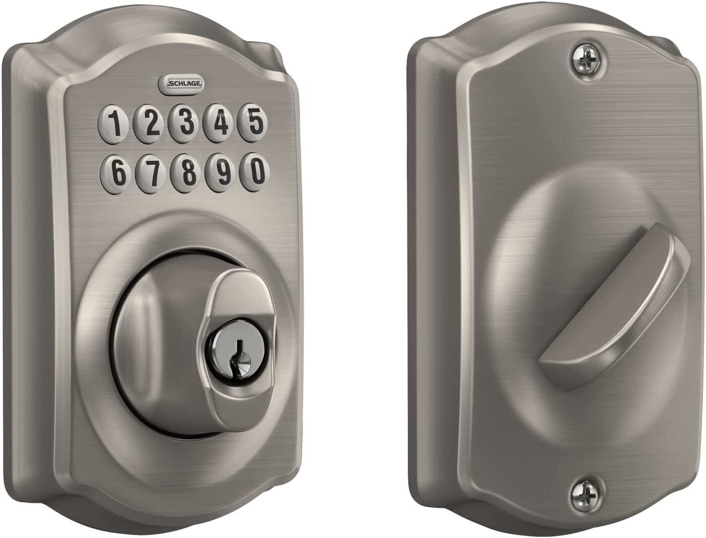 Schlage BE365 CAM 619 Camelot Keypad Deadbolt Electronic Keyless Entry Lock