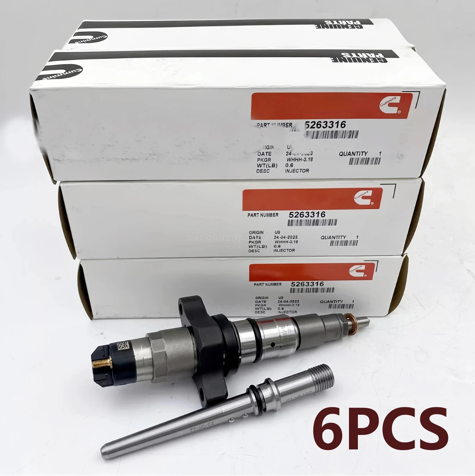 6Pcs Cummins Fuel Injectors for 2004-2009 Dodge Ram 2500 3500 5.9L 0445120238