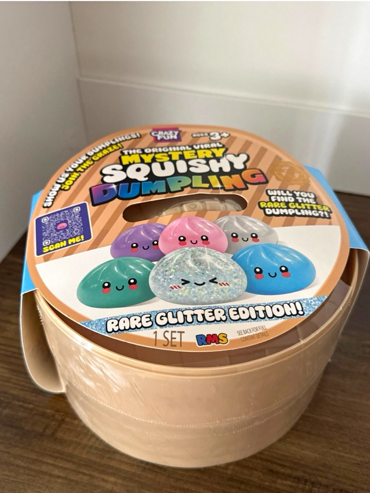 CONFIRMED RARE 7” Jumbo GLITTER Crazy Fun Mystery Dumpling  Chase SEALED RMS
