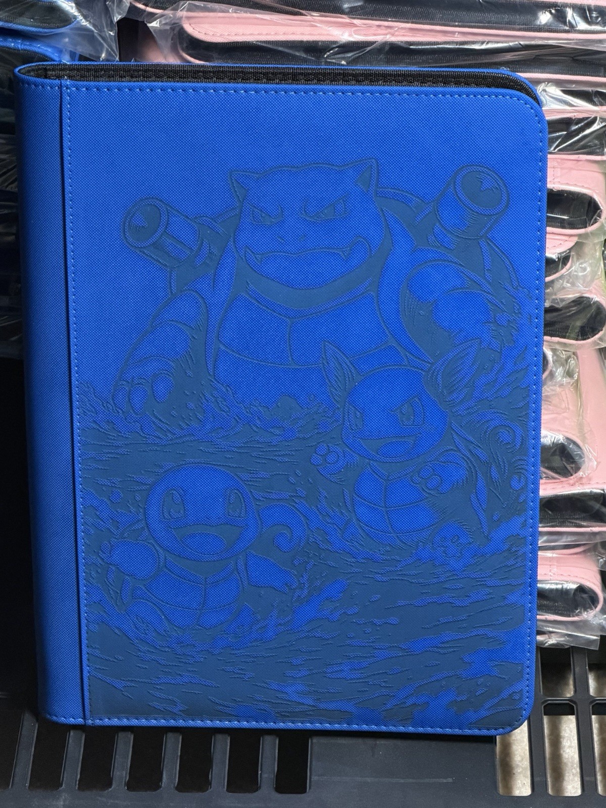 Pokémon Blastoise Wartortle And Squirtle Laser Engraved 360 SLOT Ringless Binder