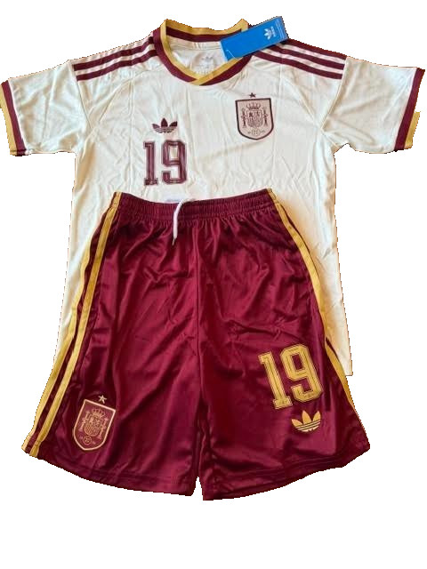 Away Spain Lamine Yamal #19 Youth Set Away Spain Lamine Yamal #19 Youth Set