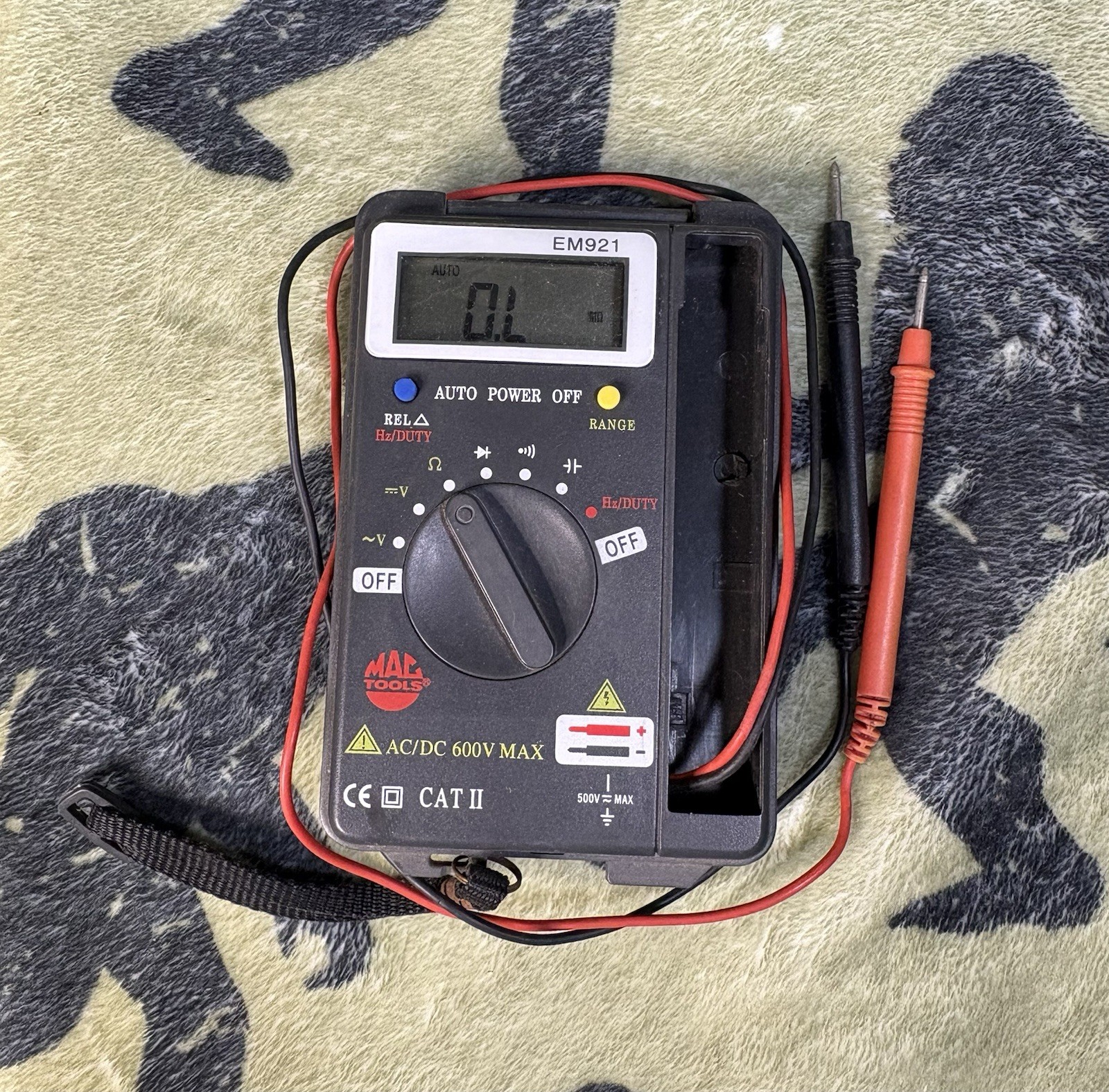 Mac Tools Digital Multimeter EM921 Tested Works Great