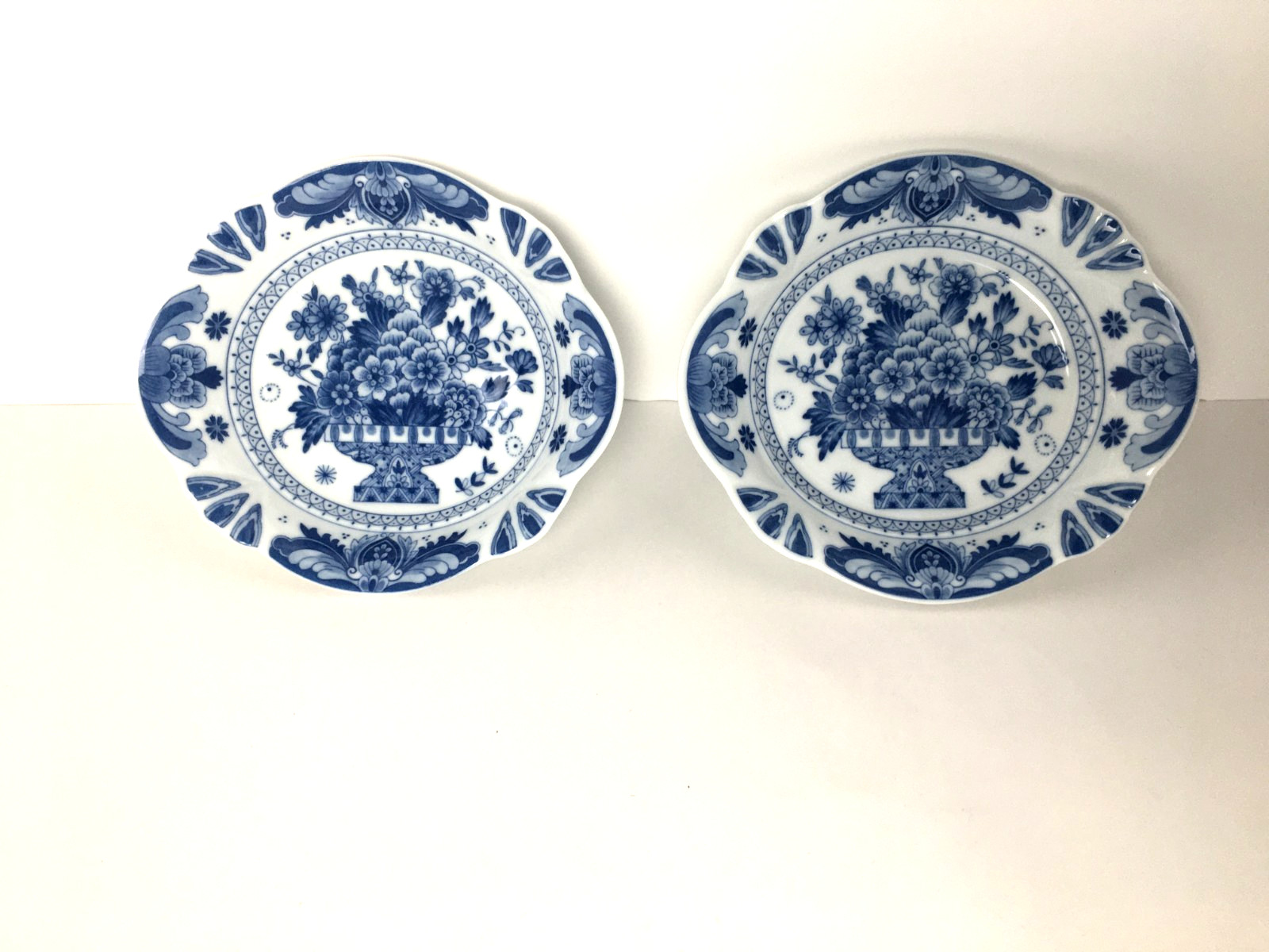 Blue Basket Dish, Takahashi, Japan Set of Two Blue Basket Dish, Takahashi, Japan Set of Two