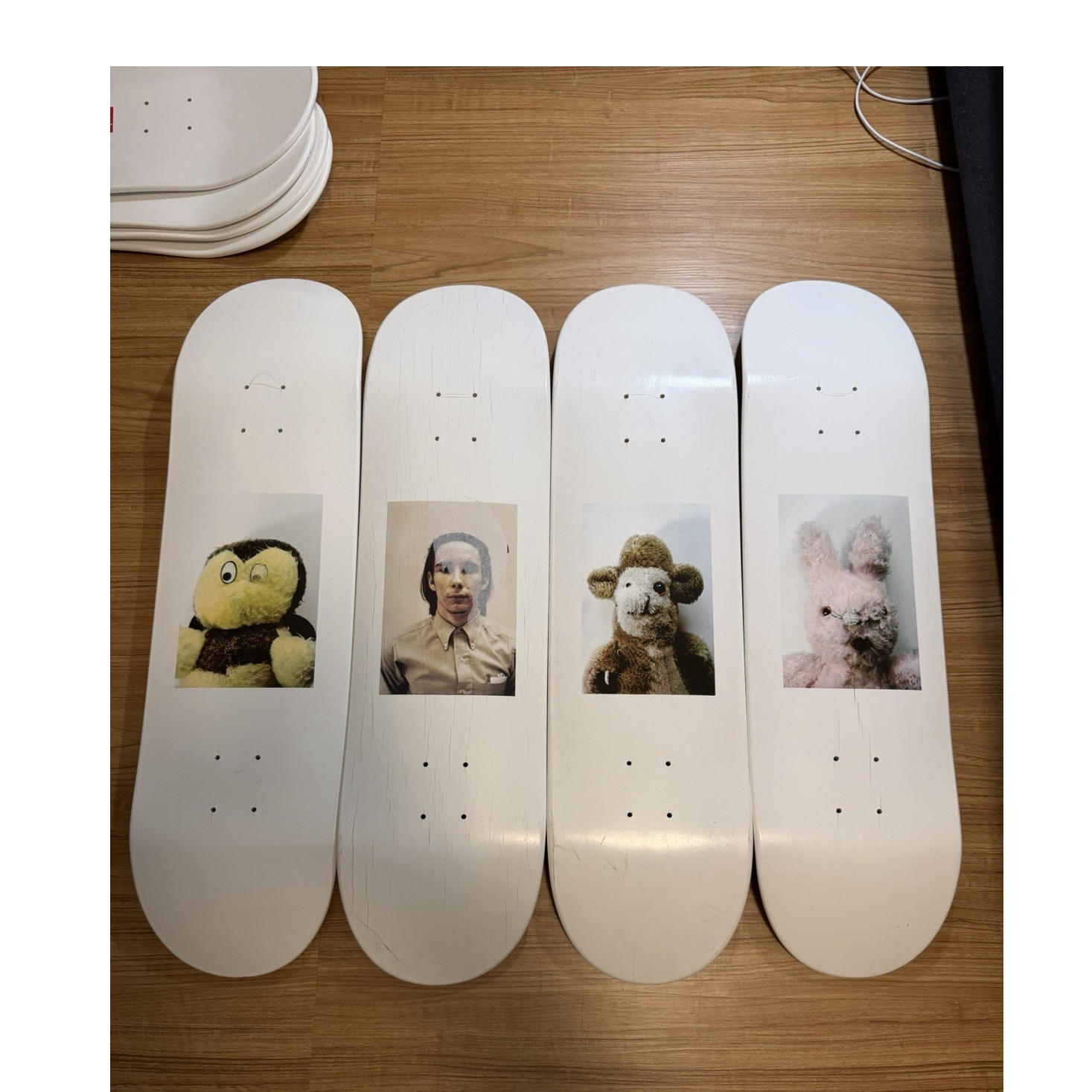 Supreme Mike Kelley Art Series White Skateboard Deck Set Lot of 8 ahh youth  