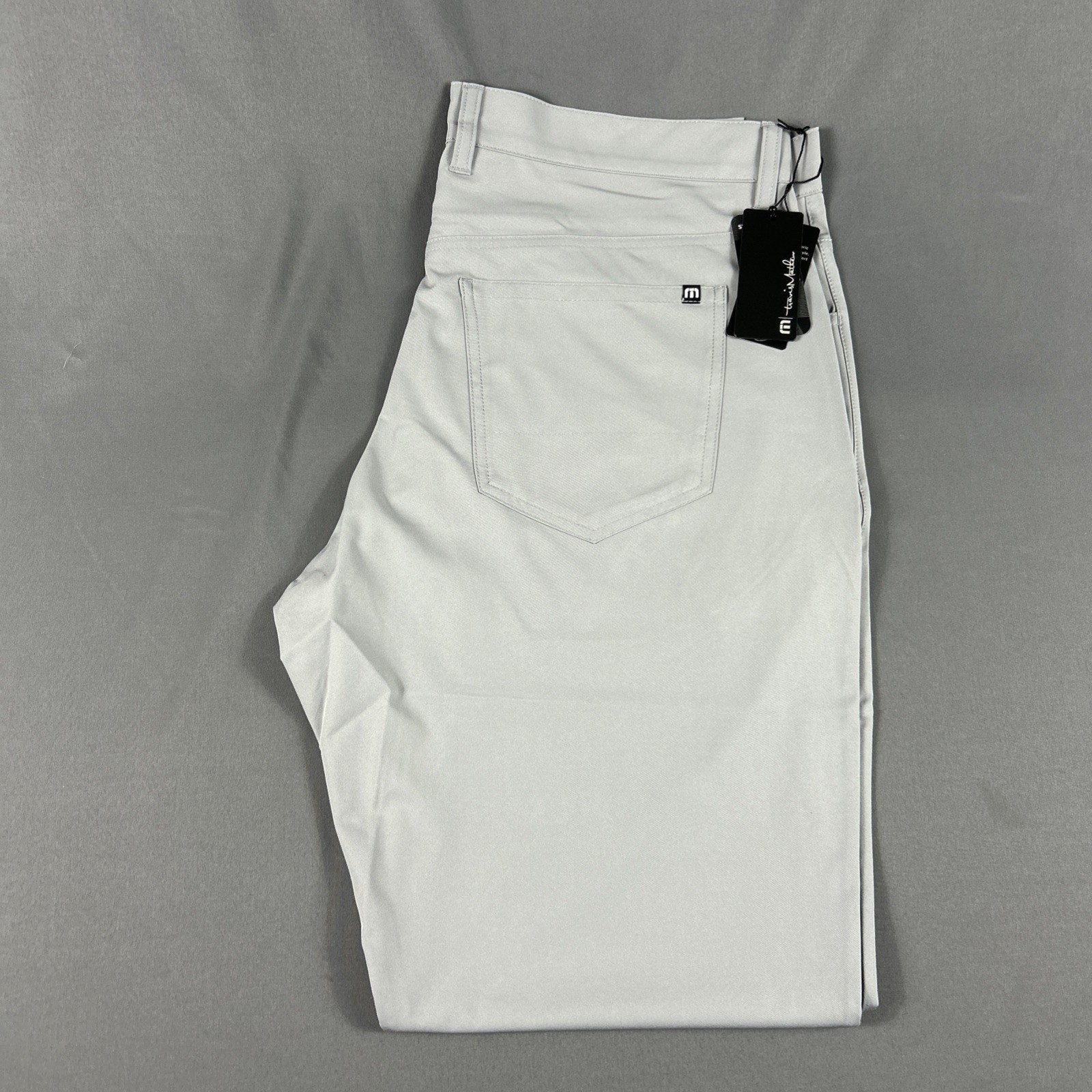 Travis Mathew Golf Pants Alta Cresta 36 x 32 Gray Polyester Spandex MSRP $130