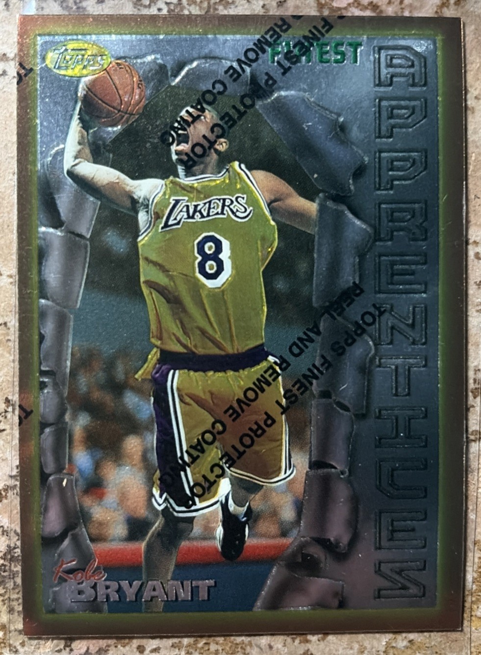 1996-97 Topps Finest Kobe Bryant Bronze APPRENTICES Rookie Card with Coating
