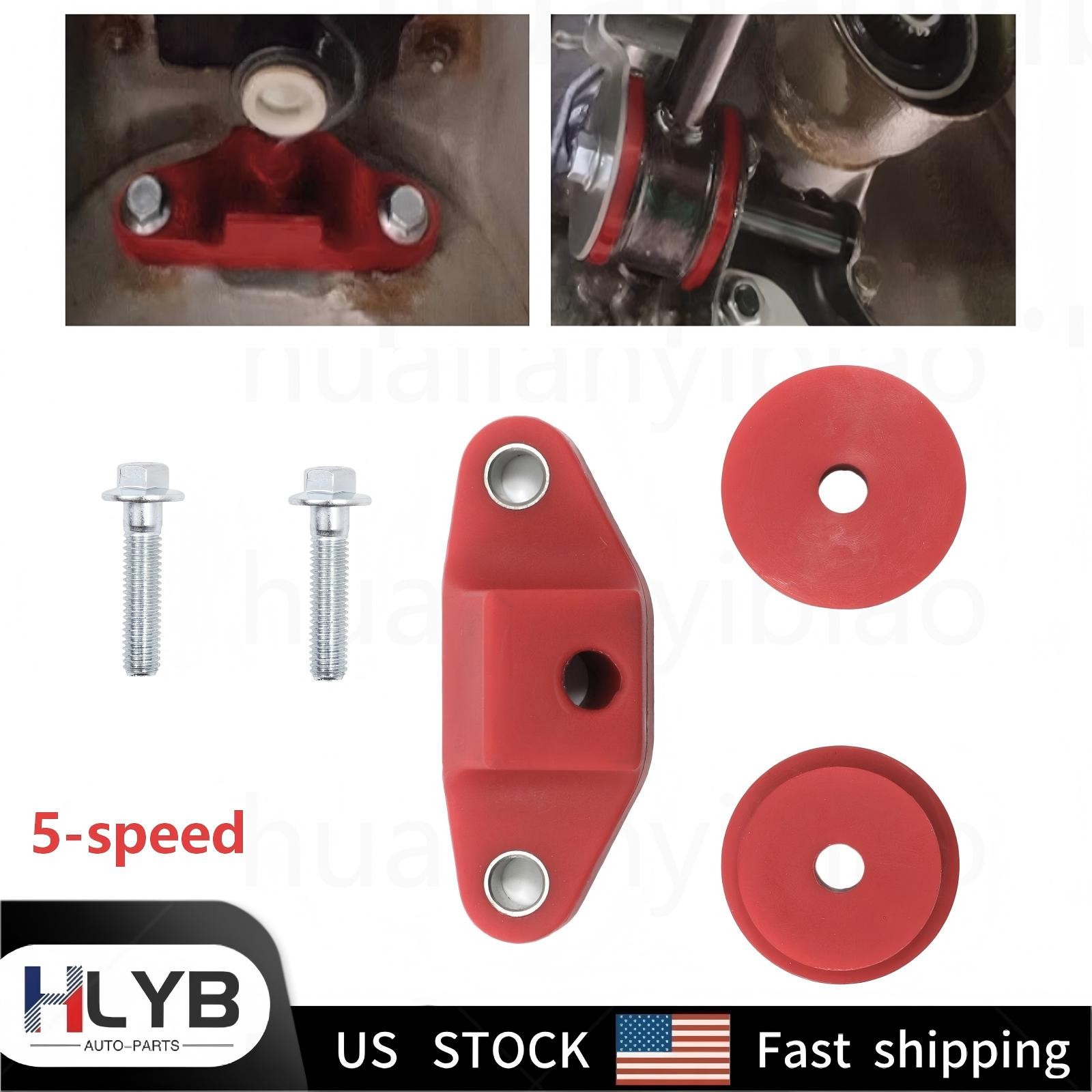 5-SPEED RED FRONT+REAR MANUAL SHIFTER STABILIZER BUSHINGS FOR SUBARU IMPREZA WRX
