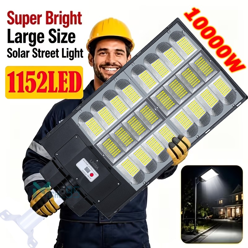 LED 10000W Commercial Solar Street Lights Outdoor Dusk to Dawn parking lot light