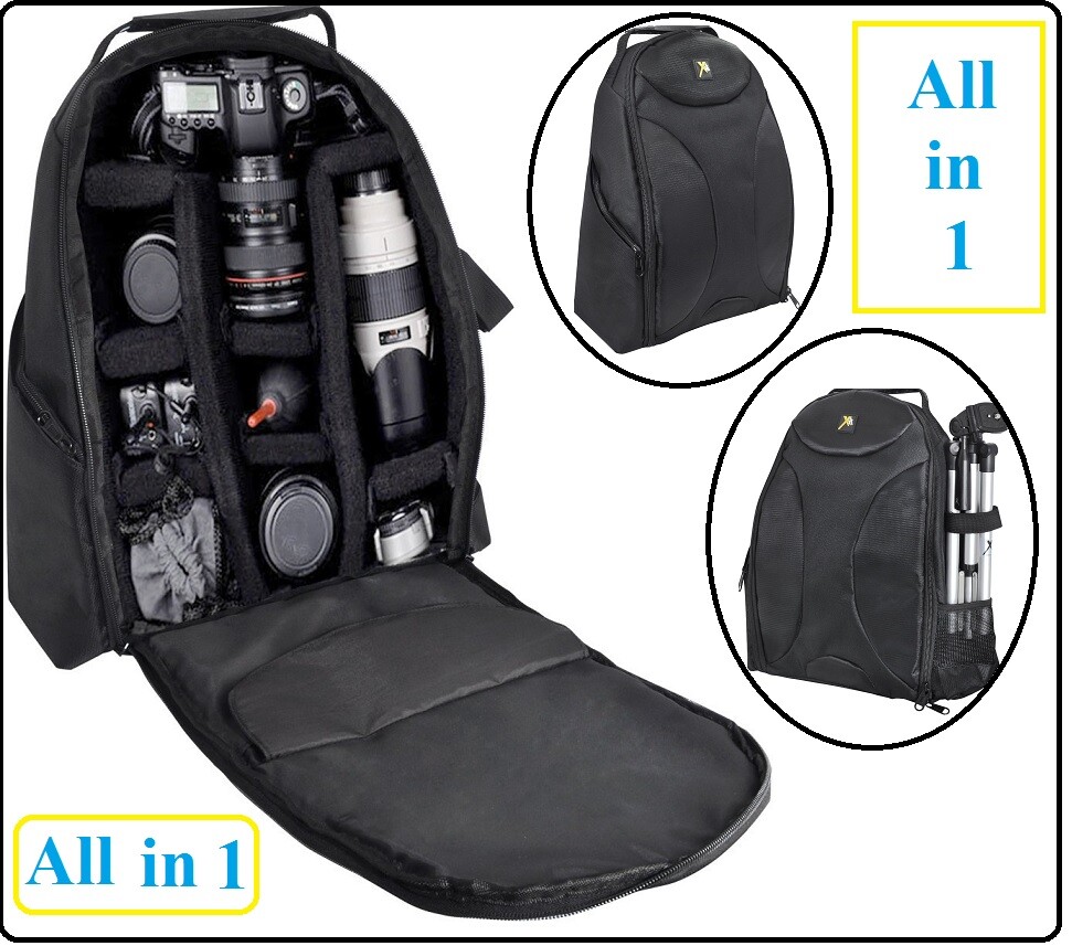 Deluxe Photo/Video Padded Backpack Bag For Olympus TG-5 E-PL9 E-M10 lll E-PL8