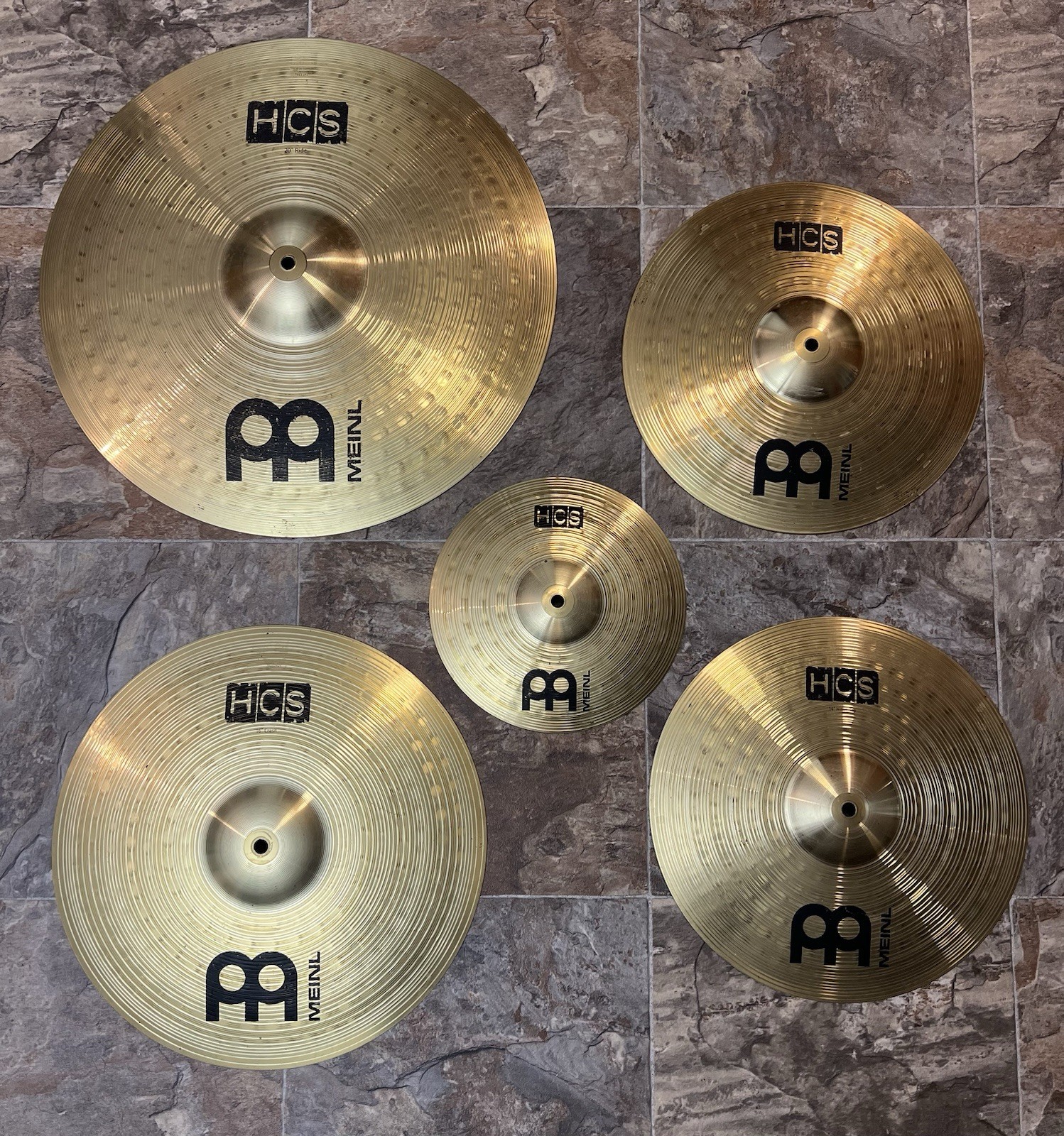 MEINL HCS Cymbal Set 14” Hi-hats, 16” Crash 20” Ride 10” Splash MEINL HCS Cymbal Set 14” Hi-hats, 16” Crash 20” Ride 10” Splash