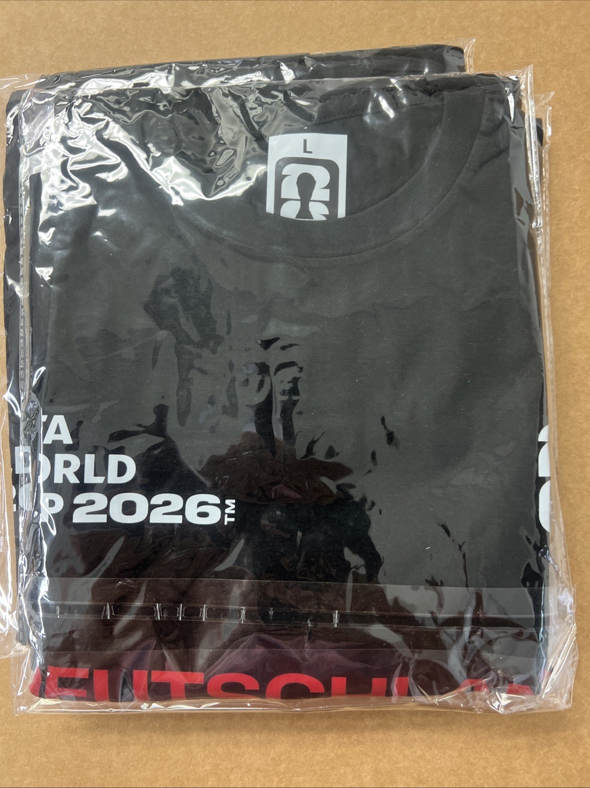NWT 2026  Germany Deutschland FIFA World Cup Shirt   Large. Black & Red Text.
