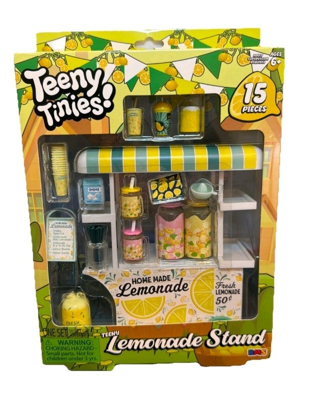 Teeny Tinies Lemonade Stand Set - 15 Pieces. 1.6 Scale. New 2026