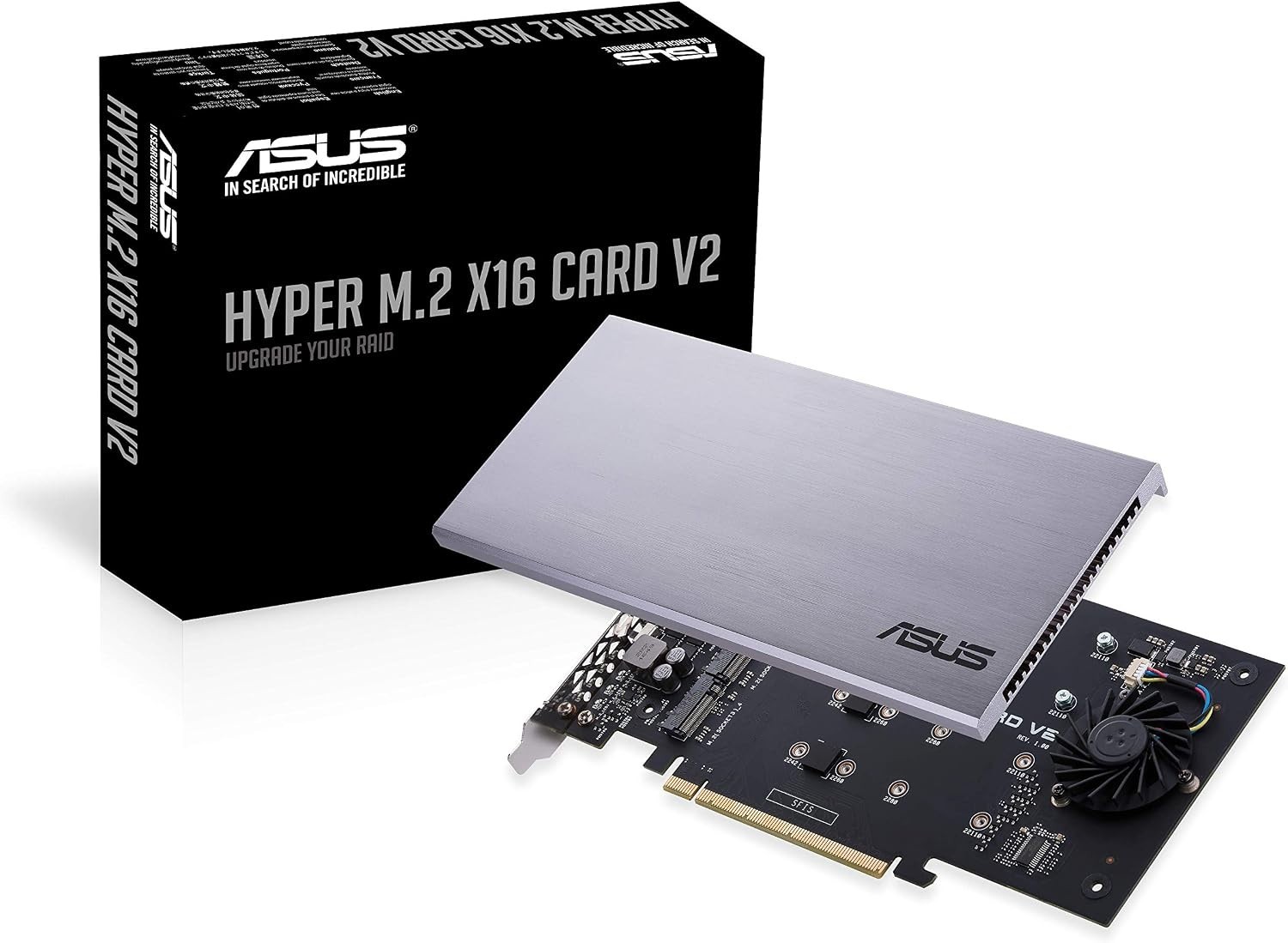 ASUS Hyper M.2 X16 PCIe 3.0 X4 Expansion Card V2 for Intel VROC and AMD Ryzen