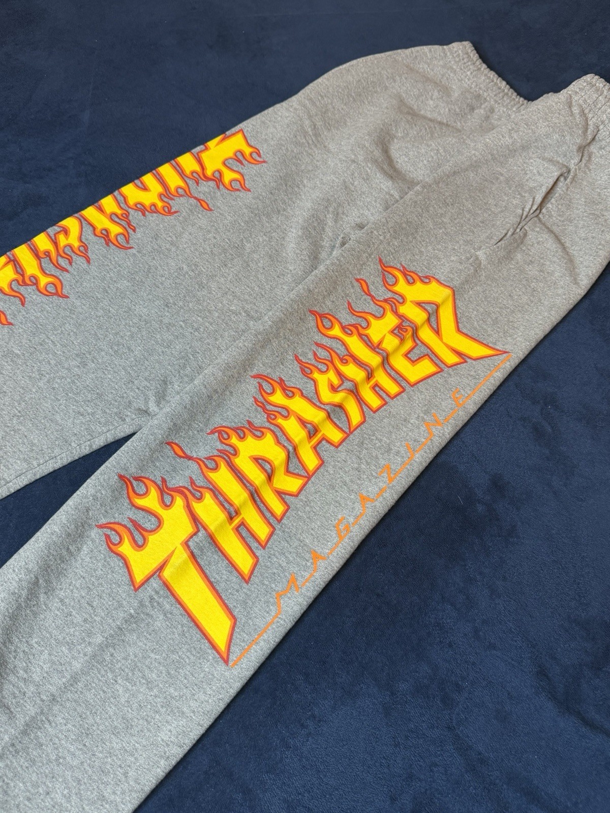 Vtg Thrasher Flame Logo Sweatpants Adult Sz M Gray Skate Y2K Wear