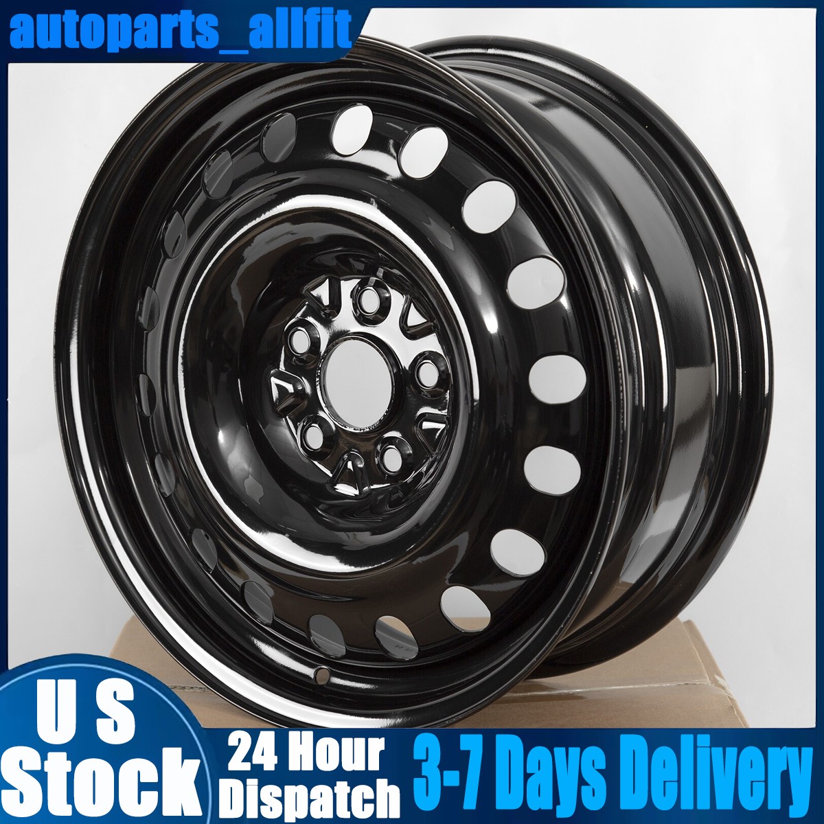 New 17'' Replacement Wheel Steel for Toyota Rav4 2019-2024 Black Rim OEM DESIGN