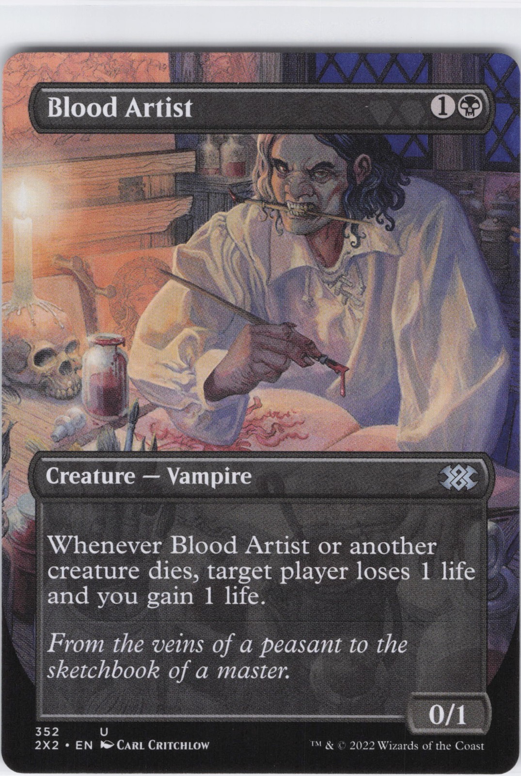 Blood Artist #352 Double Masters 2022 Borderless Regular Uncommon