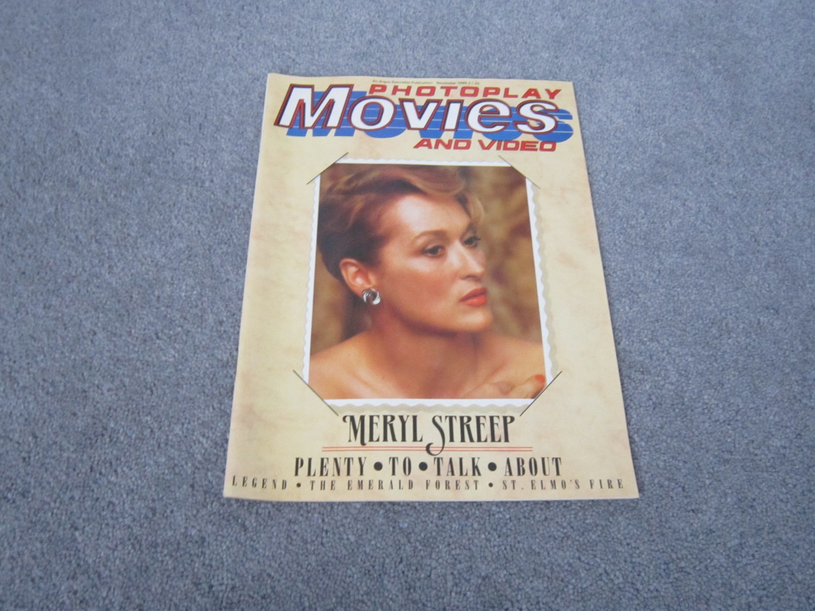 Photoplay magazine,November 1985,  Meryl Streep