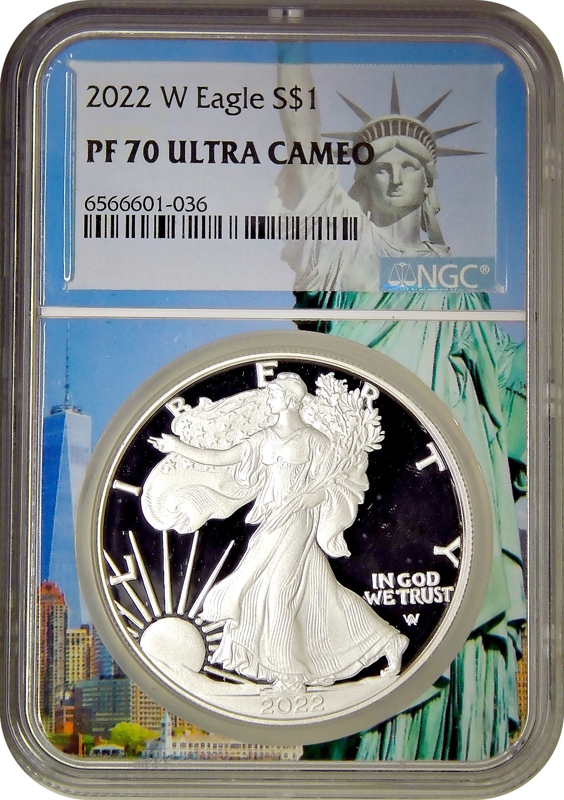 2022 W Proof American Silver Eagle NGC PF70UC Ultra Cameo (spots)