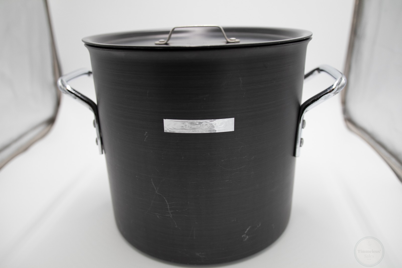Vintage Calphalon Commercial 16 Qt Hard-Anodized Aluminum Stock Pot w/ Lid