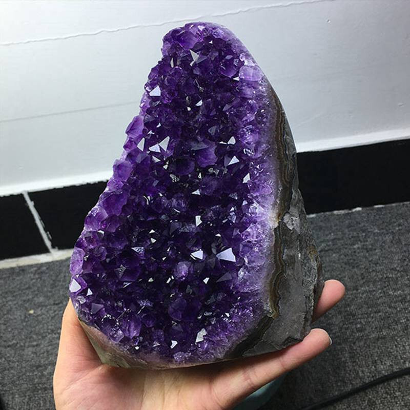 600g+ Natural Amethyst geode quartz cluster crystal specimen healing